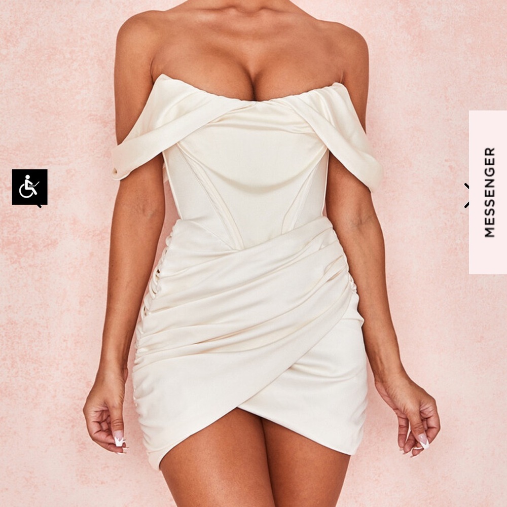 Coraline Blush Satin Corset Dress